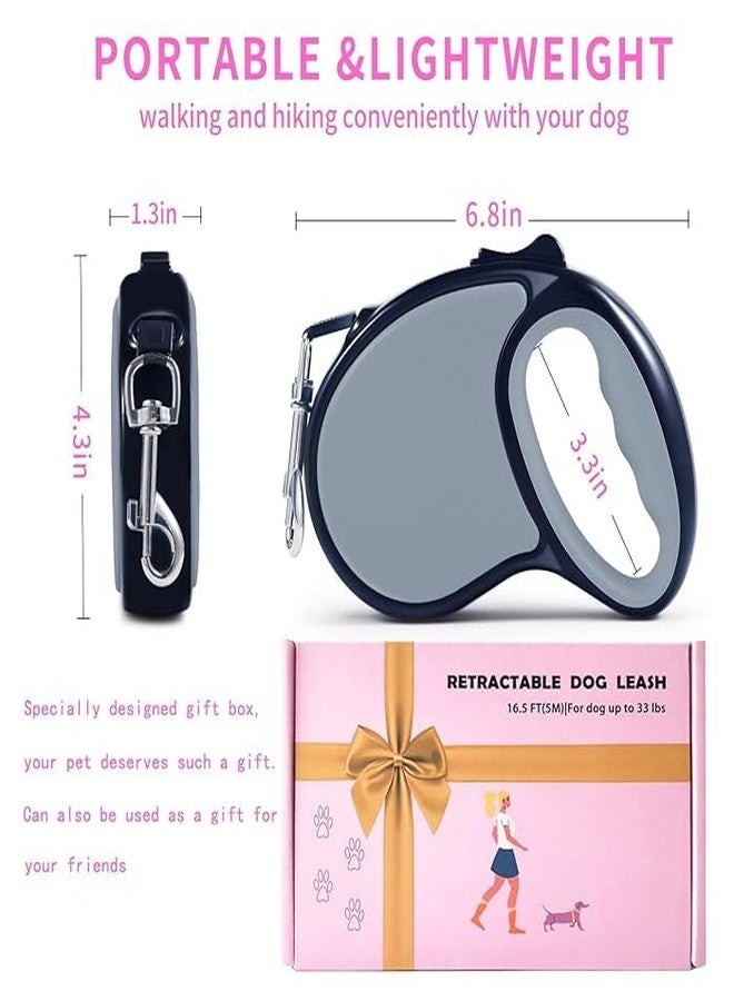 TAPUJI Tiny 360° Tangle-Free Retractable Dog Leash with Anti-Slip Handle | 10 ft/3M Nylon Tape| One-Handed Brake, Pause, Lock (Multicolor) - Image 2